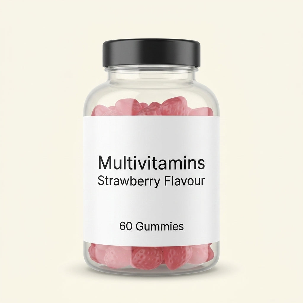 Holland & Barrett kids multivitamin strawberry 60 gummies, UK version