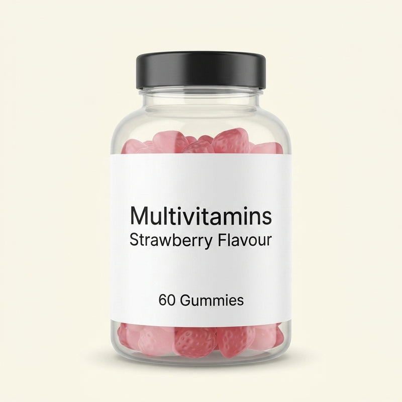 Holland & Barrett kids multivitamin strawberry 60 gummies, UK version