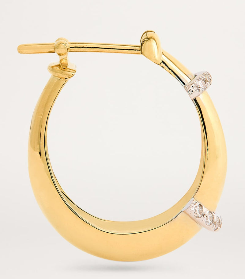L'Atelier Nawbar yellow gold diamond earrings, imported from the UK