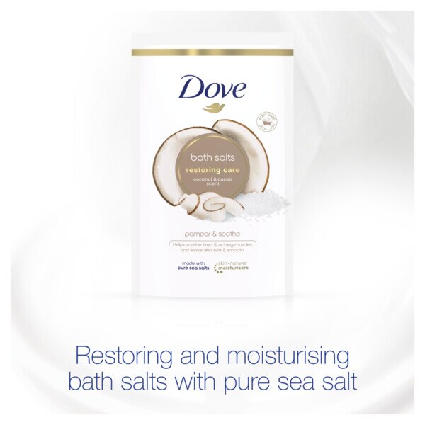 Dove Bath Salts Pouch Coconut And Cacao Restoring Care 900G GOODS Superdrug   