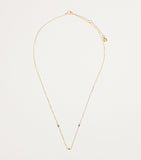 Astrid & Miyu yellow gold and emerald charm necklace - British product