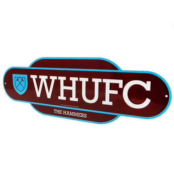 West Ham United FC retro hanging sign 44cm, imported from the UK