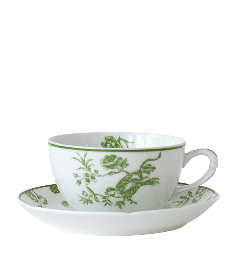 Bernardaud green tea cup and saucer - British product