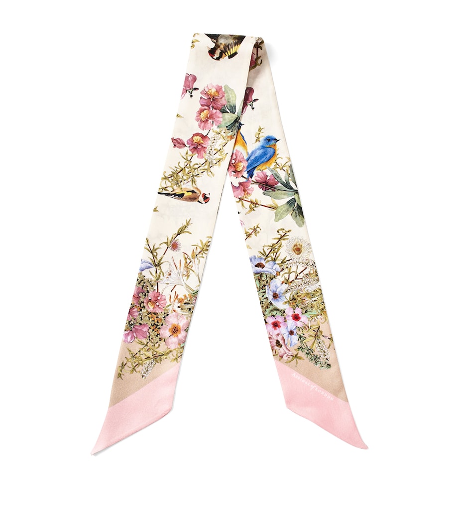 Aspinal of London twilly Edwardian garden silk satin, UK version