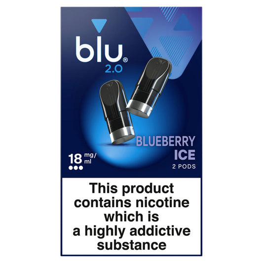 Blu 2.0 Blueberry Ice Vape Pods 18mg/ml 2 x 1.9ml GOODS ASDA   