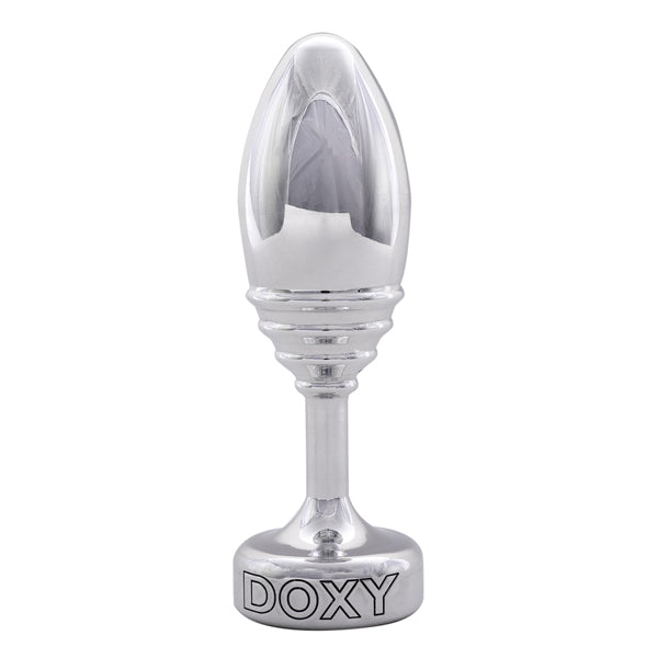Doxy ribbed butt plug solid aluminium, UK version