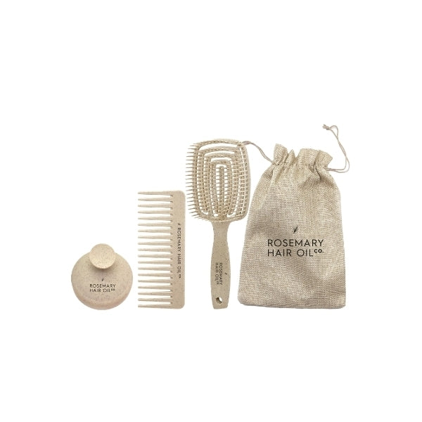 Rosemary Hair Oil Co Scalp Soothe Essential Brush Set 3-piece, UK version