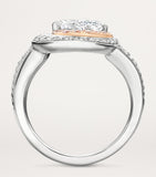 Boodles diamond Motherhood ring, platinum and rose gold (British brand)
