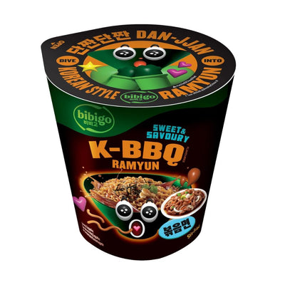 Oriental Mart CJ Bibigo Korean Style Stir-Fried Cup Ramyun K-BBQ Flavour- Buy online at McGrocer