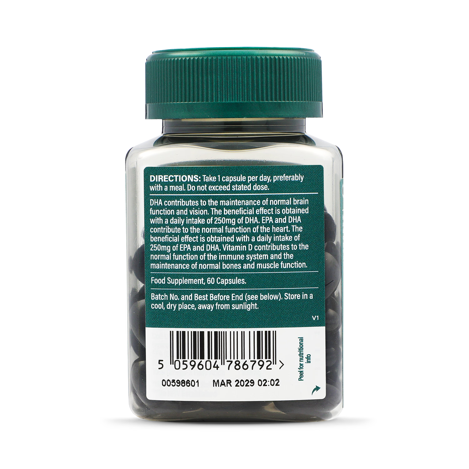 Holland Barrett cod liver 60 capsules, UK version