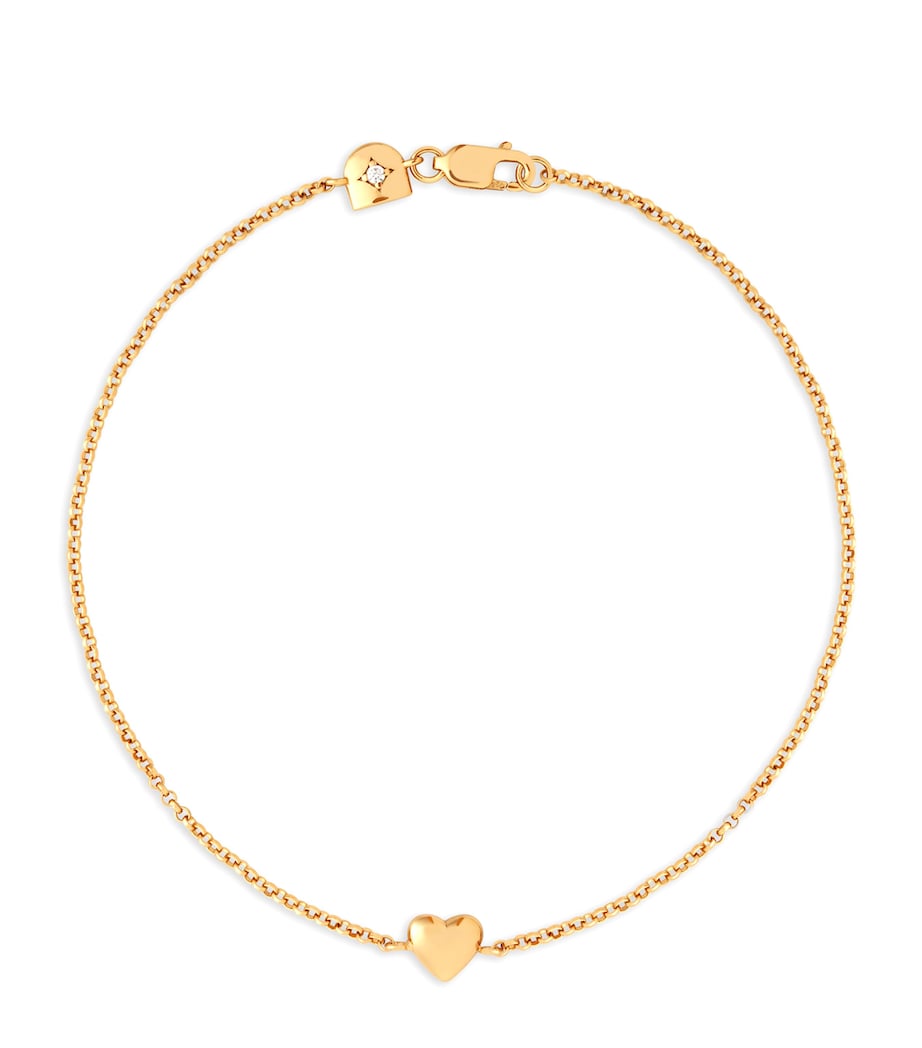 Astrid & Miyu love heart charm bracelet gold plated (British brand)