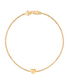 Astrid & Miyu love heart charm bracelet gold plated (British brand)
