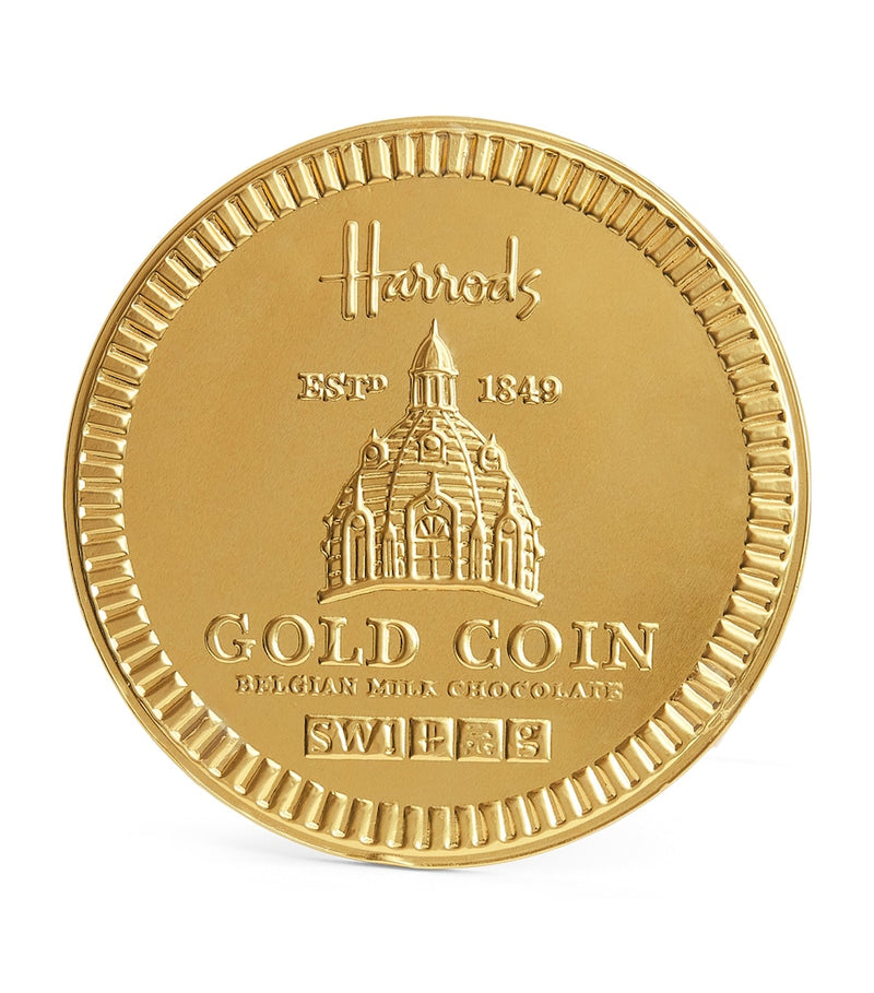 Harrods milk chocolate gold coin 125g, UK version