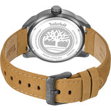 Timberland Lanigan men's watch brown leather strap alloy case, imported from the UK
