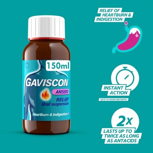 Gaviscon Liquid Heartburn & Indigestion Aniseed 150ml GOODS Superdrug   