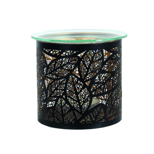 Aroma 3-in-1 wax melt burner black leaves, UK version