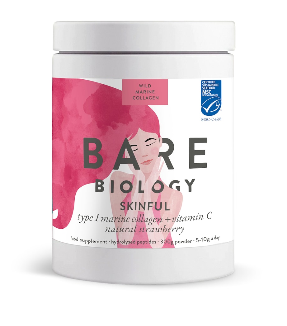 Bare Biology marine collagen powder strawberry 300g - British product