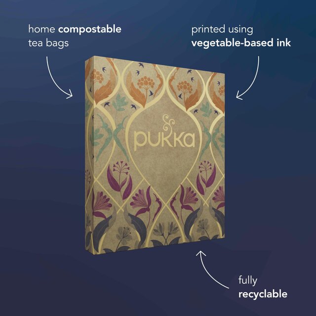 Pukka Organic Tea Selection Box 45 Home Compostable Herbal Tea Bags   45 per pack