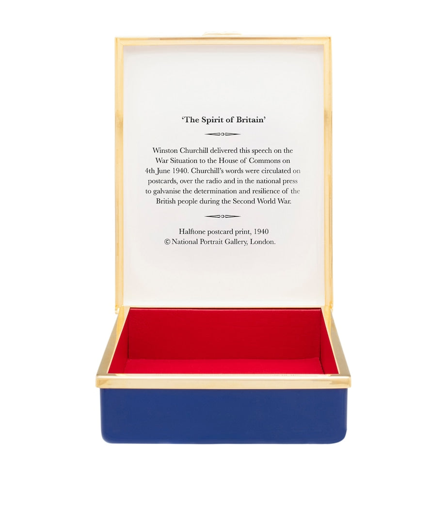 Halcyon Days enamel box Sir Winston Churchill, UK version