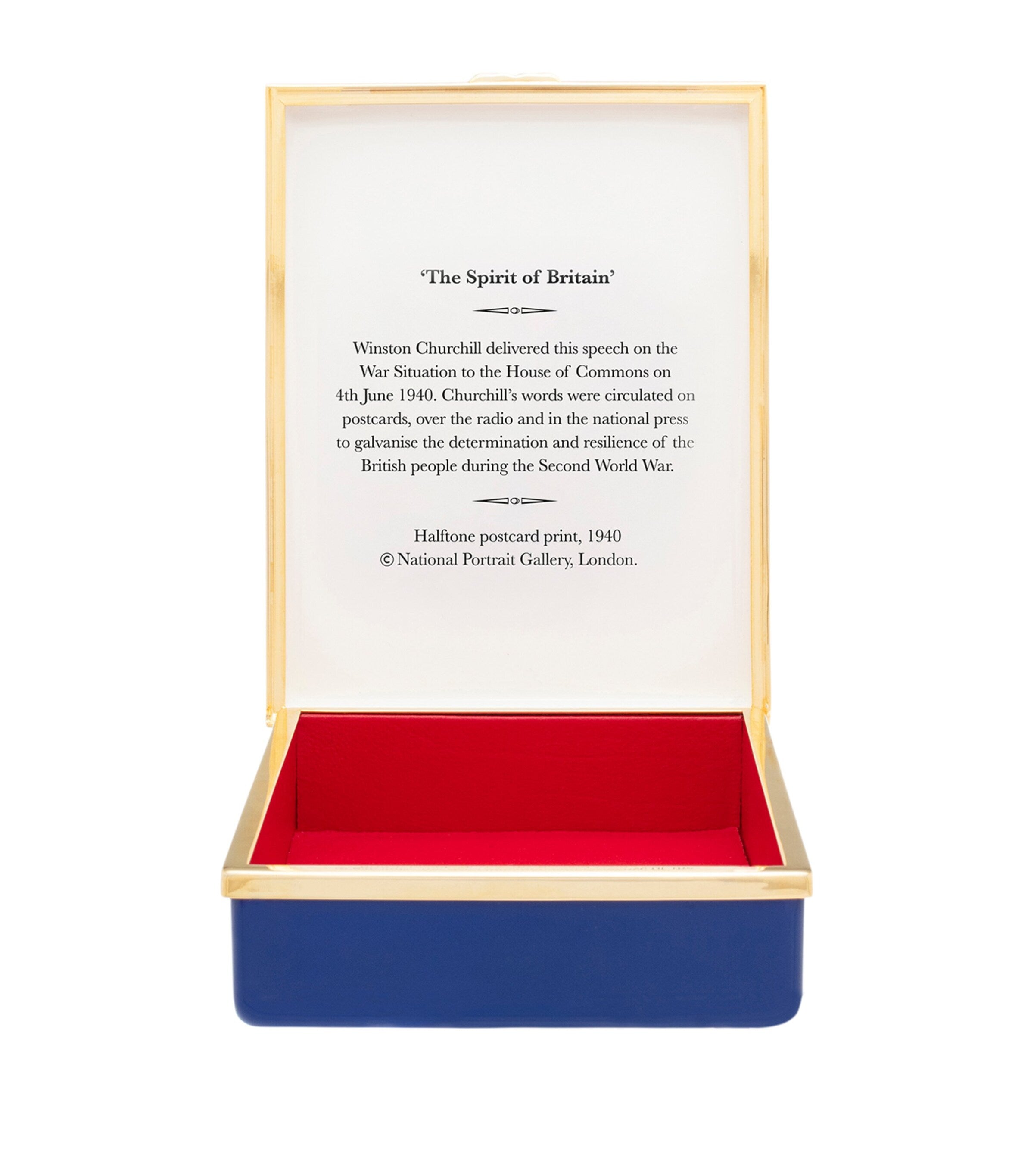 Halcyon Days enamel box Sir Winston Churchill, UK version