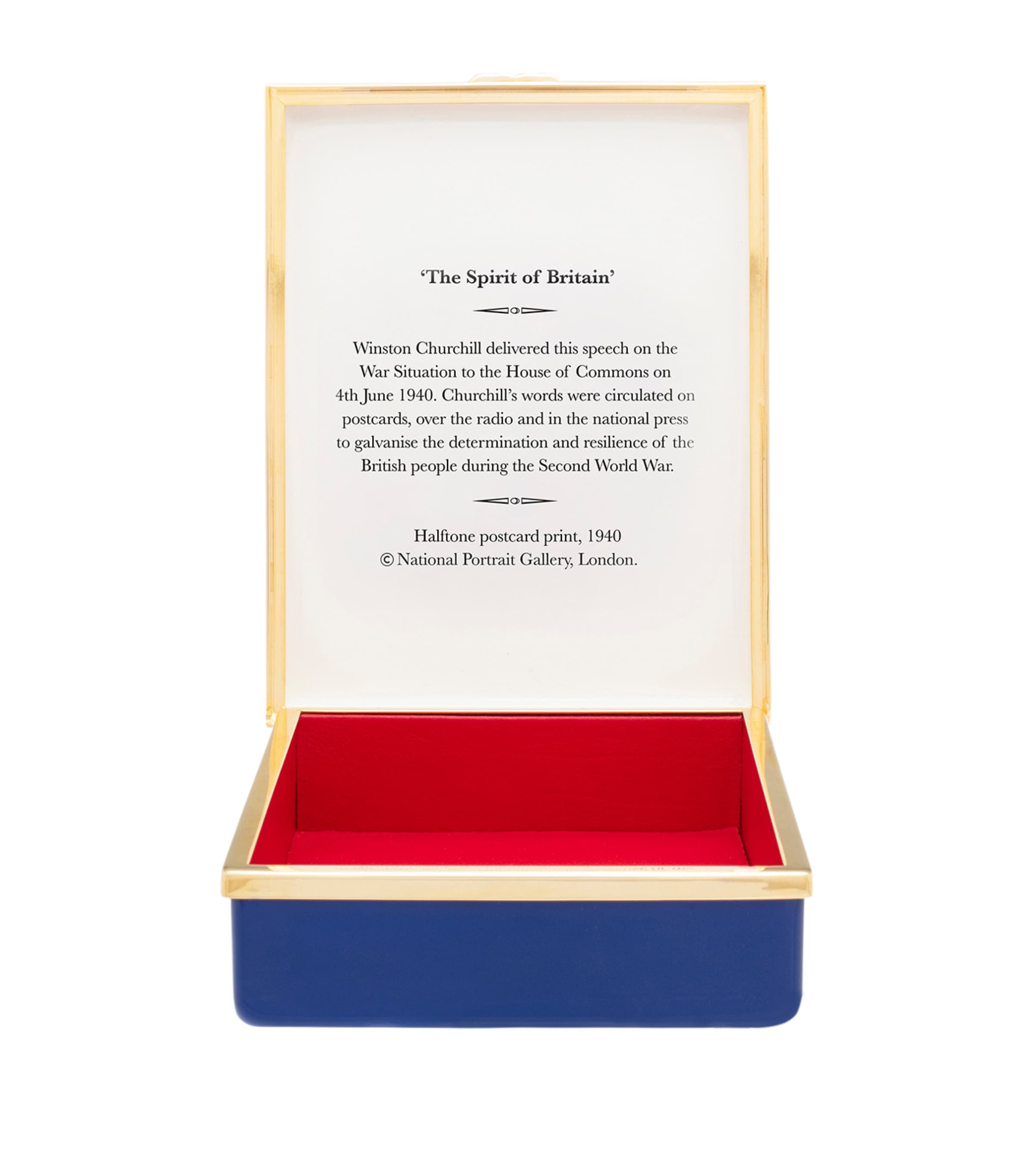 Halcyon Days enamel box Sir Winston Churchill, UK version