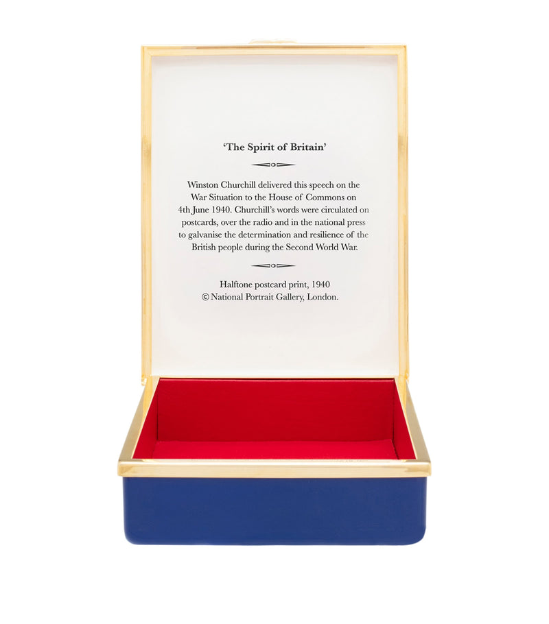 Halcyon Days enamel box Sir Winston Churchill, UK version