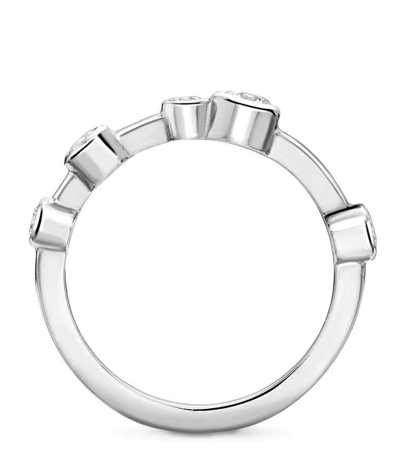 Boodles platinum diamond half-hoop ring, imported from the UK