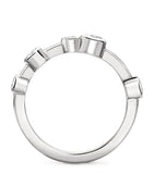Boodles platinum diamond half-hoop ring, imported from the UK