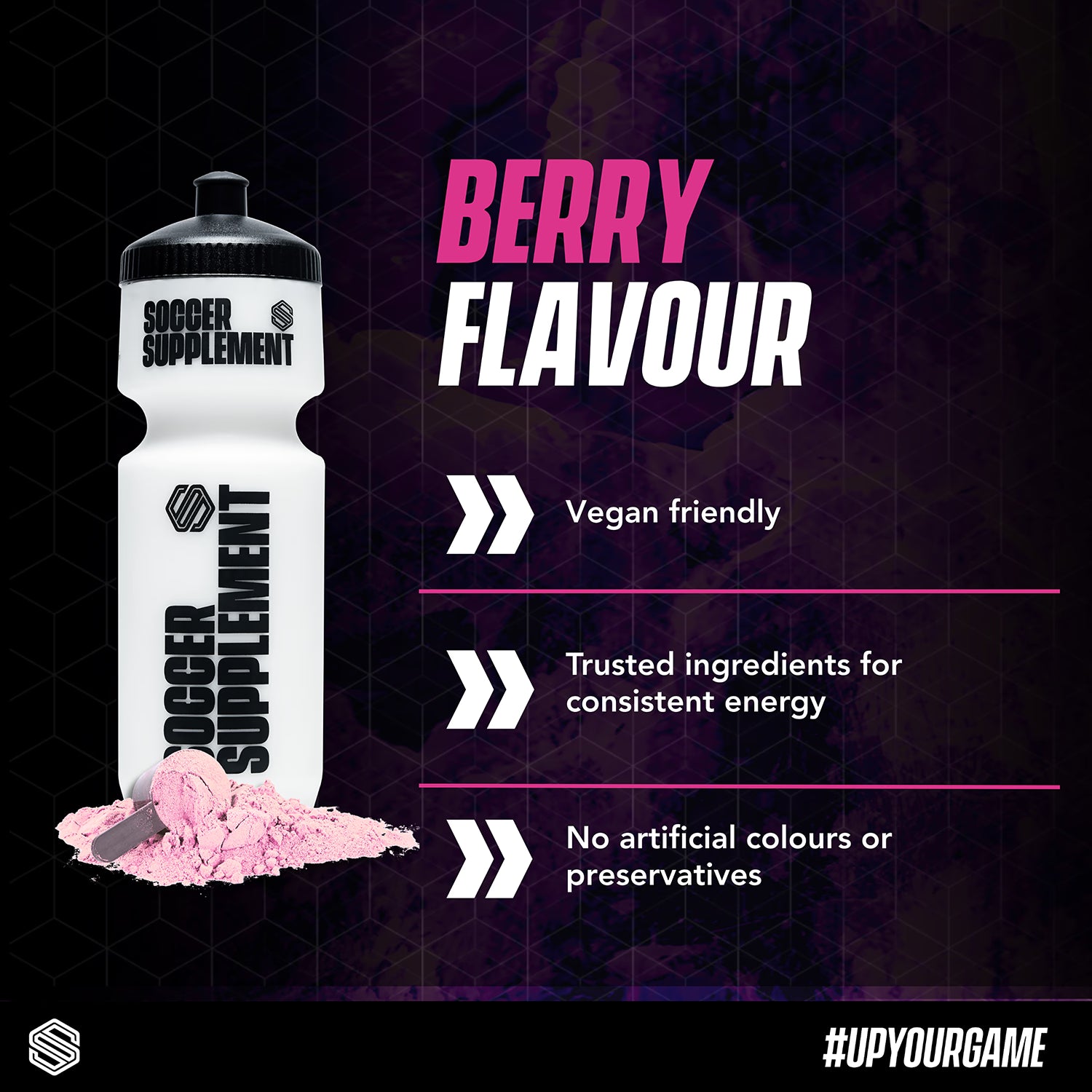 Soccer Supplement Hydration Powder Mixed Berry 26 Servings, imported from the UK