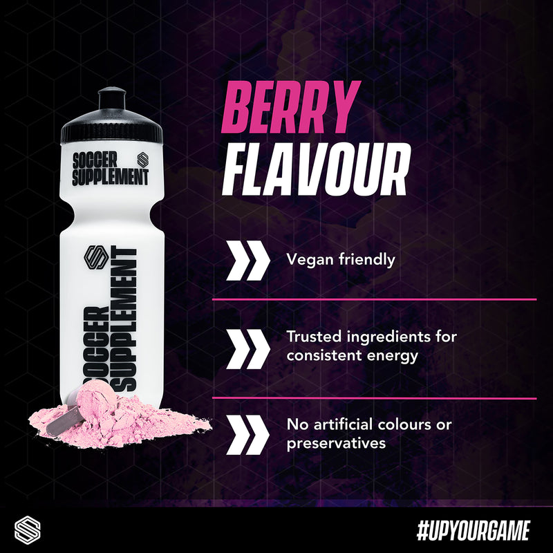 Soccer Supplement Hydration Powder Mixed Berry 26 Servings, imported from the UK