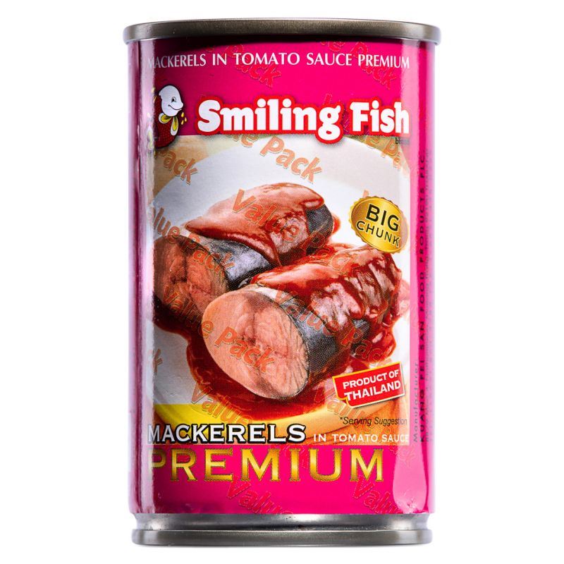 Smiling Fish tinned mackerels in tomato sauce - British product