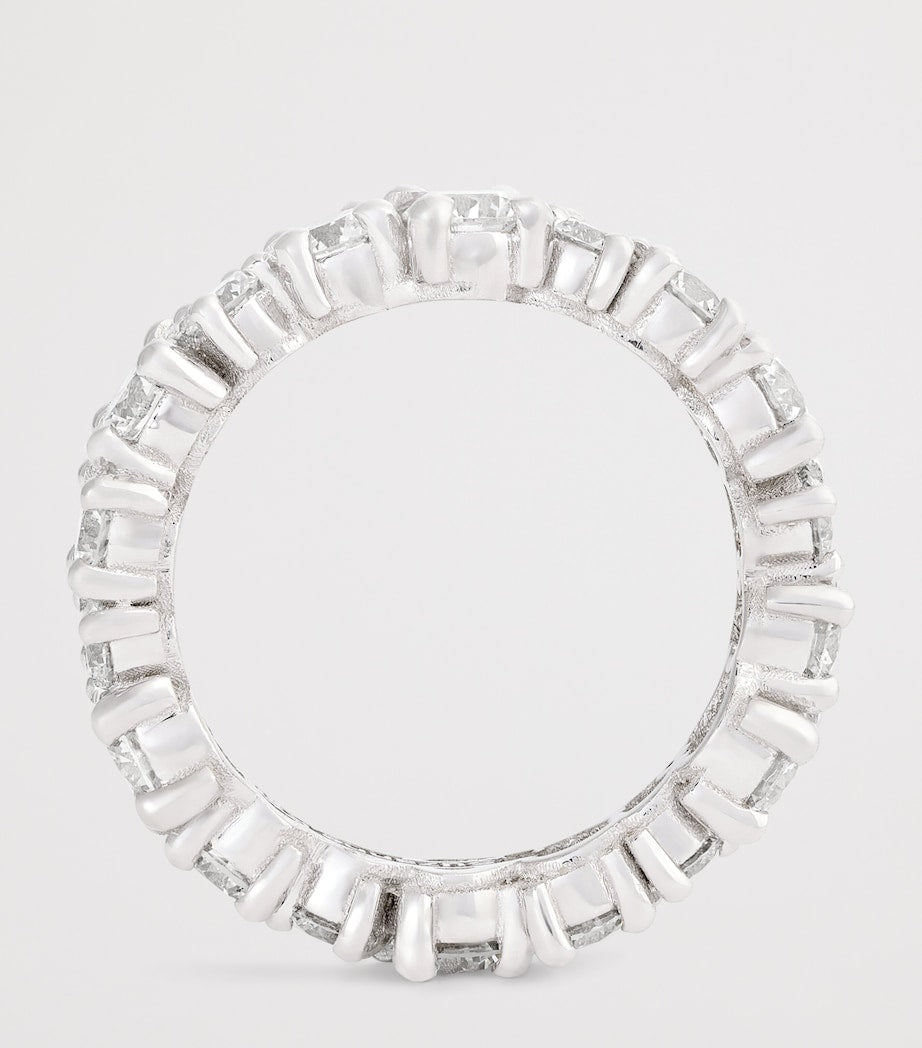 Suzanne Kalan diamond eternity ring 18kt white gold (British brand)