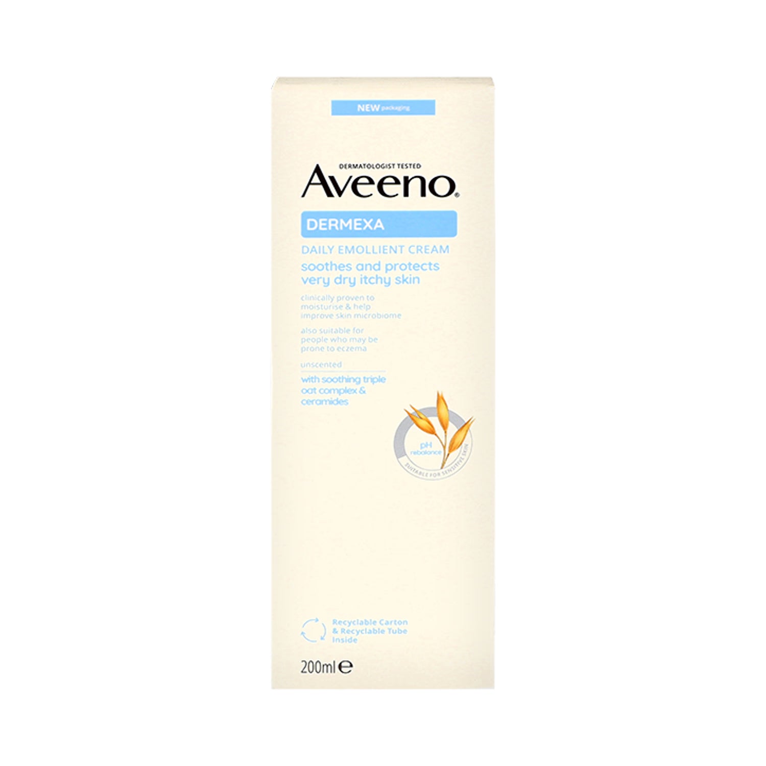 Aveeno Dermexa Daily Emollient Cream 200ml, imported from the UK