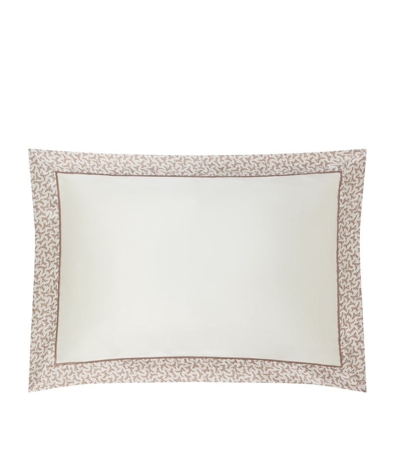 Gingerlily silk fern border king Oxford pillowcase 50cm x 90cm, UK version