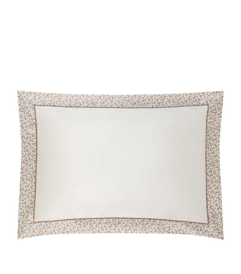 Gingerlily silk fern border king Oxford pillowcase 50cm x 90cm, UK version