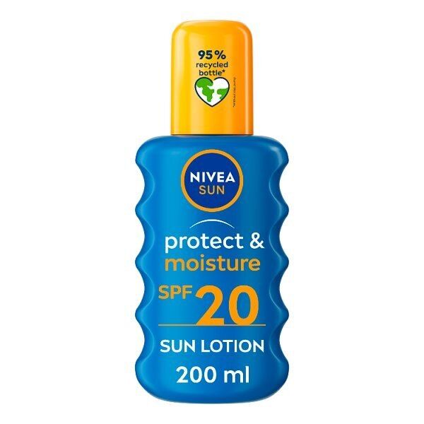 NIVEA SUN Suncream Spray Protect & Moisture SPF20 200ml GOODS Superdrug   