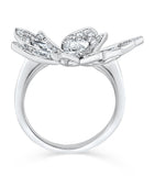 David Morris Palm Flower Ring white gold diamond ring, imported from the UK