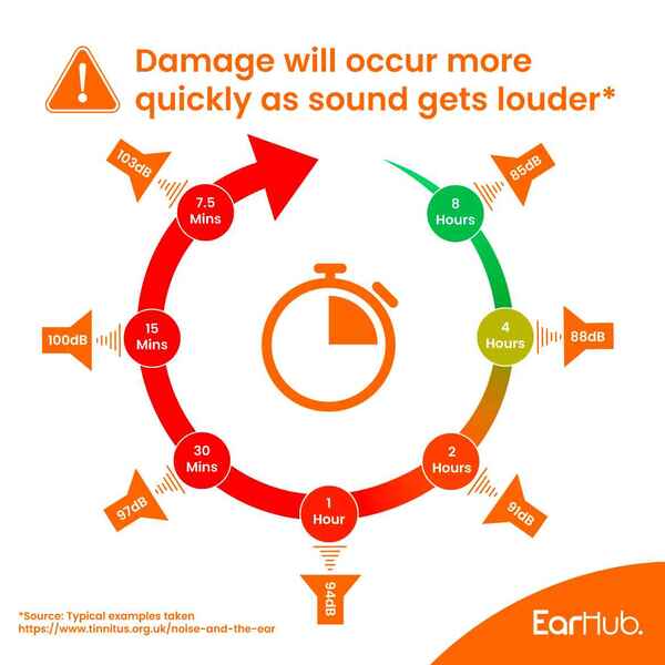 EarHub Premium Orange Soft Foam Earplugs 30 Pair