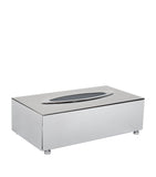 ZODIAC rectangular chrome tissue box (British brand)