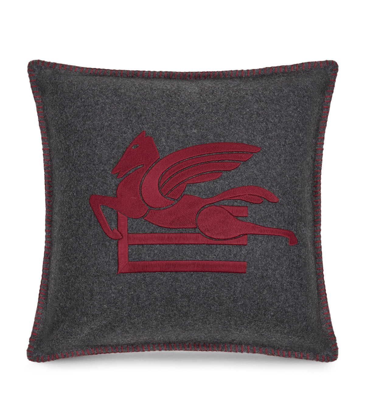 Etro wool-blend embroidered Ribot cushion 45cm x 45cm - British product