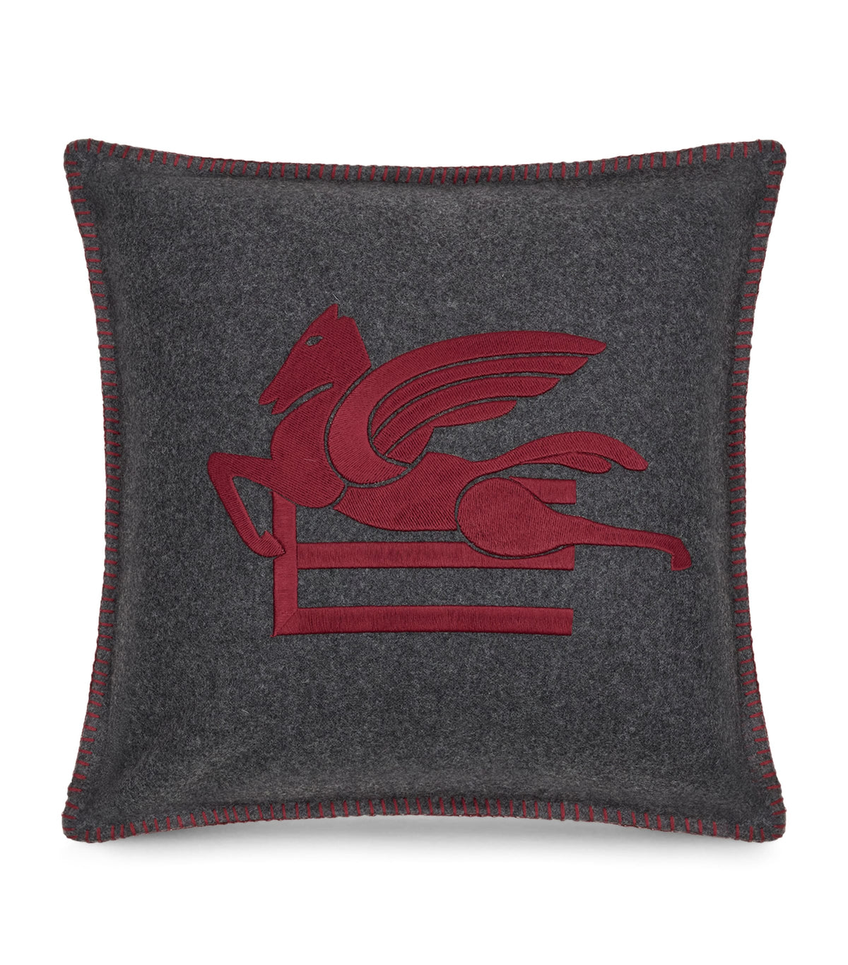 Etro wool-blend embroidered Ribot cushion 45cm x 45cm - British product