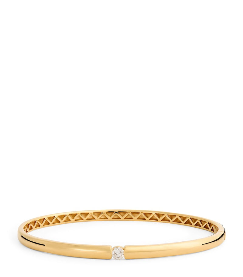 Persée yellow gold diamond Zeus bangle, imported from the UK