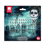 Smiffys Jewel Face Gems silver sheet of 100 (British brand)