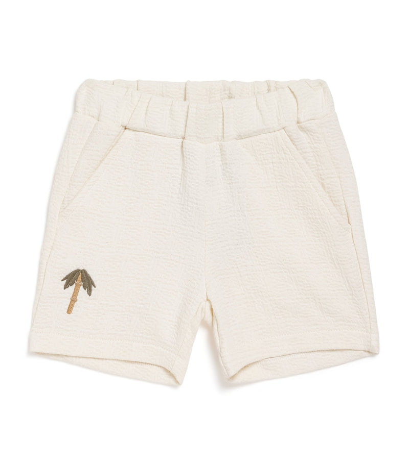 Donsje embroidered palm tree shorts for ages 0 months to 4 years - British product