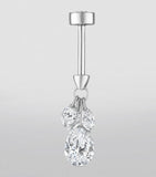 Maria Tash floating diamond earring 18kt white gold - British product