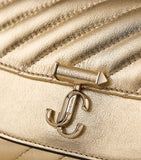 Jimmy Choo chain wallet metallic leather, imported from the UK