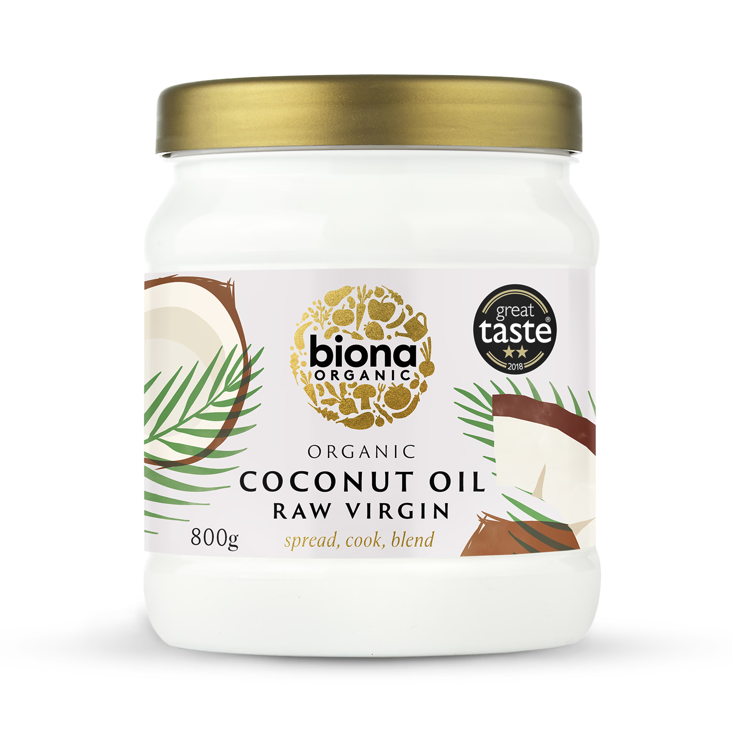 Biona raw virgin coconut oil 800g, imported from the UK