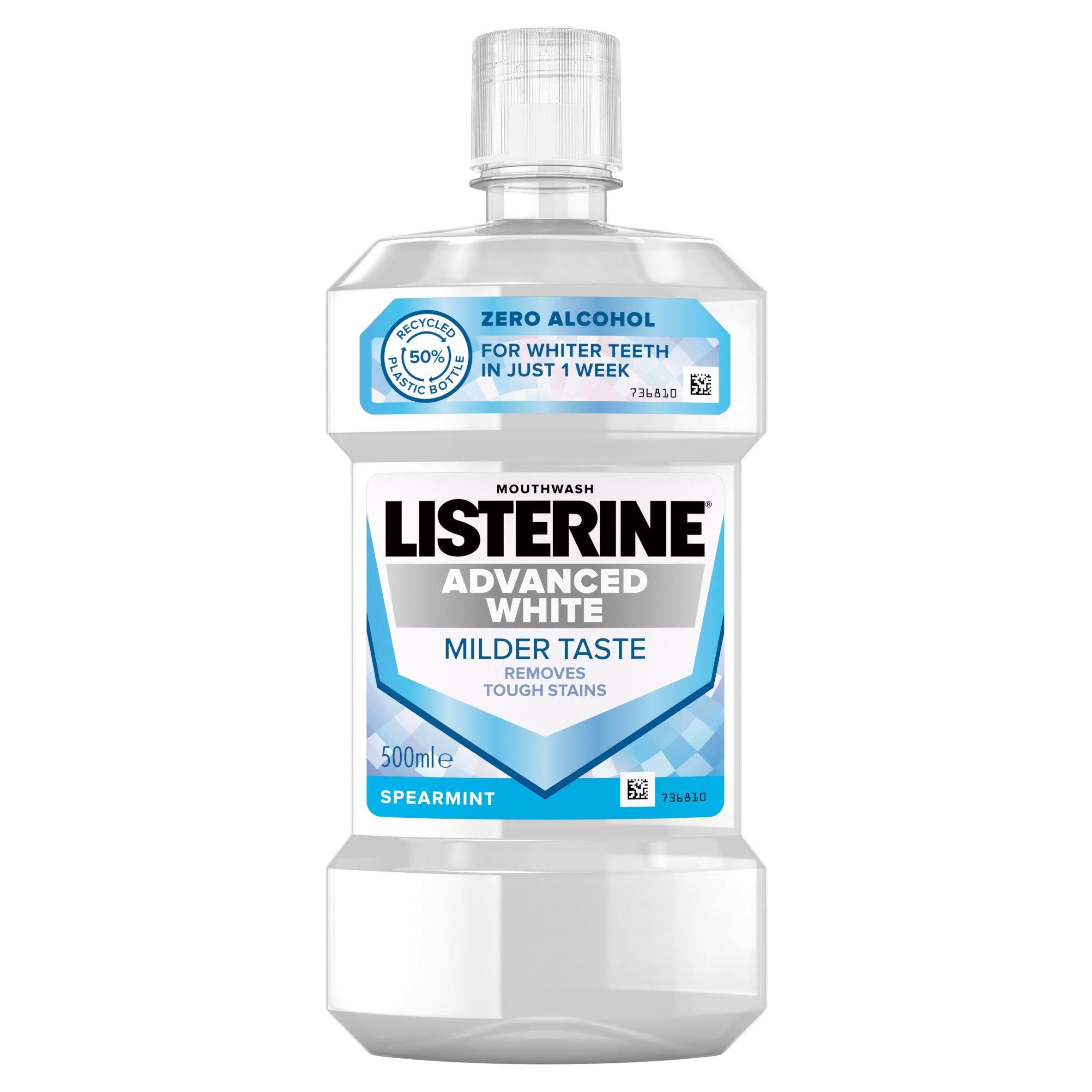 Listerine Advanced Mouthwash, Whitening 500ml mouthwash Sainsburys   