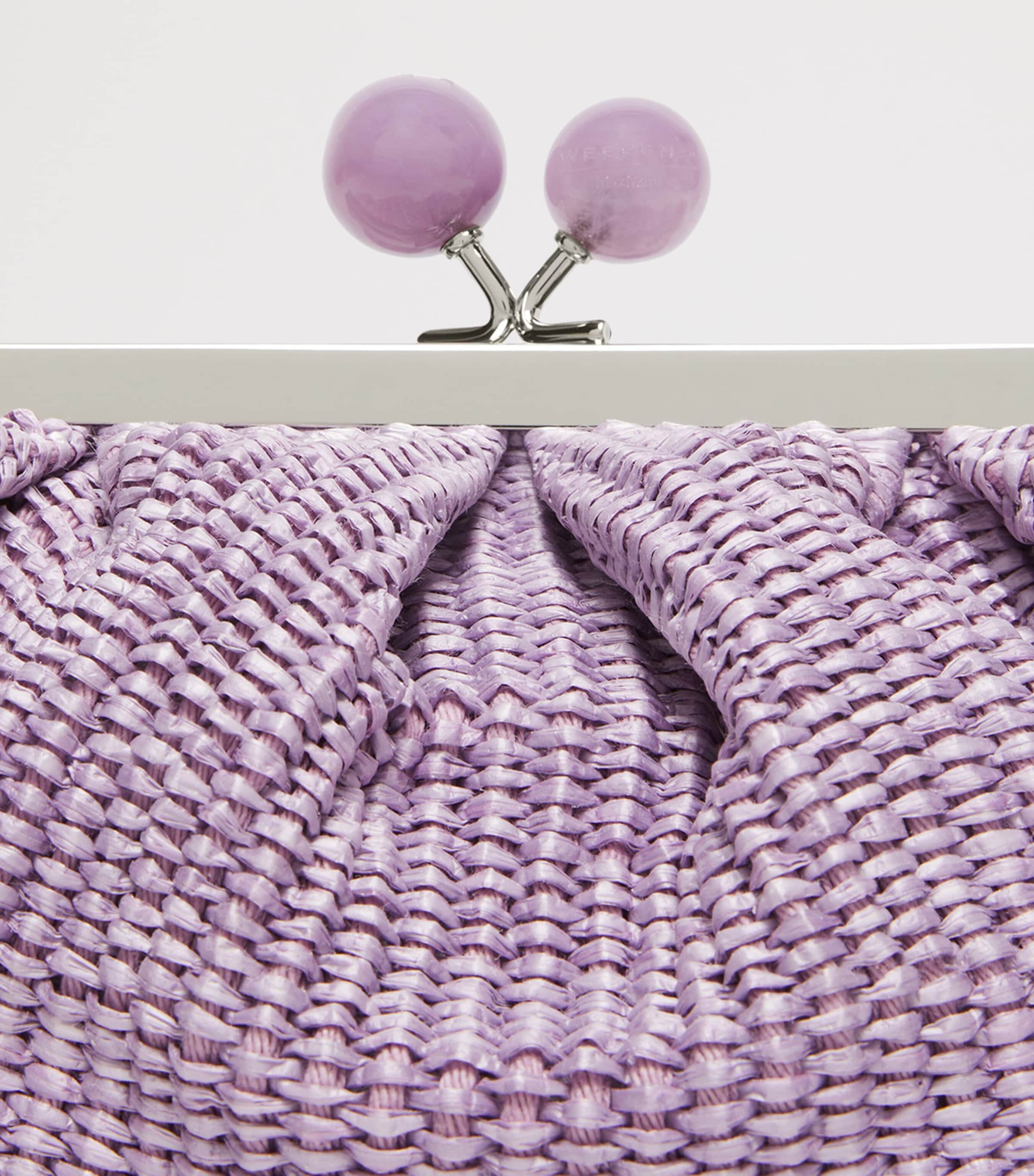 Weekend Max Mara woven Pasticcino clutch bag small, imported from the UK
