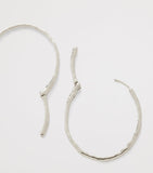 Monica Vinader large sterling silver hoop earrings, UK version